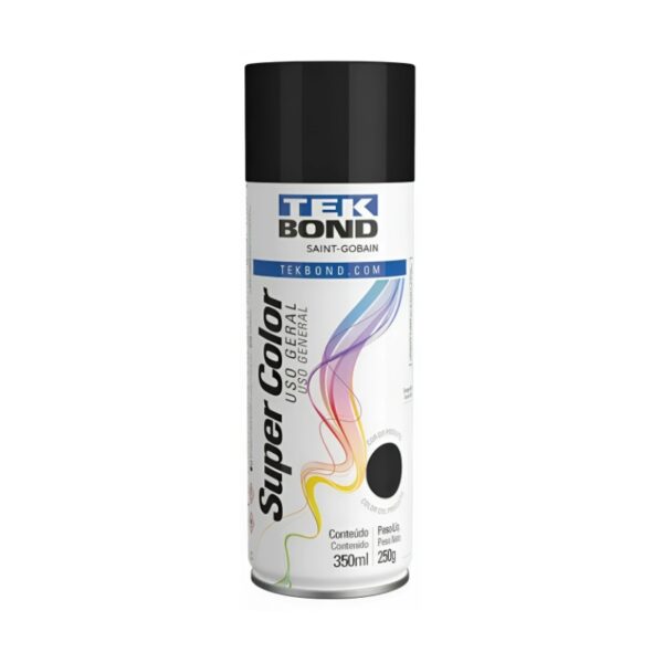 TINTA SPRAY PRETO BRILHANTE USO GERAL 350ML250G TEKBOND-compressed